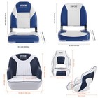 Vevor Boat Seat High low Back Folding Fishing Boat Seat Chair Sponge Padding