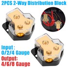 Car Audio Splitter Amp Power 0 2 4 Gauge In 4 6 8 Gauge Out Distribution Block