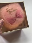 Vtg Special Occasion Dusting Bath Powder Genuine Lamb Wool Puff Pink Display