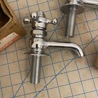 Nos Set Vintage Faucet Sink Spigot Chrome Hot Cold Sink H3354 Mueller