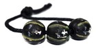 3 Ghost Venetian Black Trade Beads