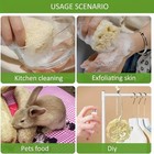 6 Pcs Set Natural Luffa Loofah Sponges Exfoliating Body Scrubber W Hanging Loops