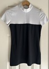 Ego 7 Women   s Black   White Ss Mesh Show schooling Top Italian Sz 40 us 4