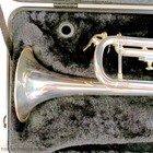  excellent  Bach Aristocrat Tr-600 Bb Trumpet Silver Plate W  Case 2 Mouthpieces