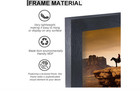 Set Of 2 Picture Frame Set 9 X 12 Black With Shatter Black Photo Frame Display