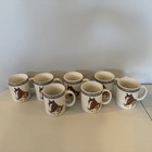 2001 Folkcraft Stoneware  cedar Valley Stables  Mugs Set Of 28