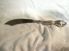 Antique Sterling Handle 6-3 4    Fish Knife Manufacturer   s Mark A No Mono  Rare
