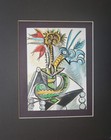 Pablo Picasso  bouquet   Still Life  Mounted Offset Color Lithograph 1971