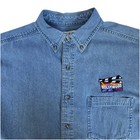 Vtg 90s Hollywood Video Employee Denim Shirt L Movie Store Uniform Rare
