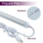 12 Pack T8 4ft Led Shop Light Linkable Ceiling Tube Fixture 24w 6000k Clear