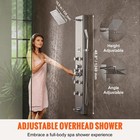 Shower Panel Tower System 6 Modes Digital Display Stainless Steel Rainfall