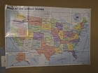 Wall Map Of The United States Usa Road Travel Maps City Name Us Poster 40  X 28