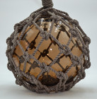 Vintage Glass Fishing Float In Brown Taupe