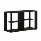 Romain Narrow Coffee Table With Shelves  French Oak black