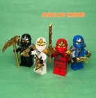 Authentic Custom Ninjago 4 Golden Elemental Weapons
