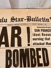 Honolulu Star-bulletin Dec 7 1941 Ww2 Newspaper Pearl Harbor Attack