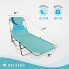 Ostrich Comfort Lounger  Foldable Beach Camping Pool Tanning Chair  open Box 