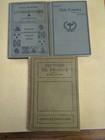 Antique Lot Of 3 French Books Early 20th Century Elem textbook  plays Theater