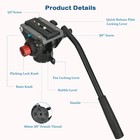 Heavy Duty Video Camera Tripod Fluid Drag Pan Head For Canon Nikon Sony 6kg Load