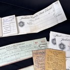 Huge Group Lot 1950   s Edna  Texas Jackson County Bank Bag checks receipts etc
