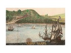 Fort Tacaray Ghana Antique View Van Der Aa 1728     Dutch Gold Coast