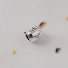 New Pandora Authentic Curious Cat Silver Charm