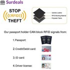 Rfid Blocking Travel Passport Cash Pocket   Credit Card Protector Holder Wallet