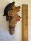 Vintage Arni Hand Carved Charlie Mccarthy Cork Bottle Stopper Pourer Germany