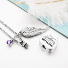 Heart Urn Necklace For Human Ashes Cremation Jewelry With 12 Birthstones