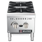Wilprep 12  Natural Gas Range 2 Burner Commercial Countertop Gas Stove Grates