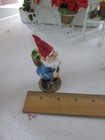 Woodland Fairy Garden Resin Standing 3 5  Gnome W basket Of Flowers Figurine New