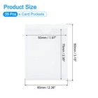 35 Pcs Self Adhesive Index Card Pockets With Top Open  2 4  X 3 1  Label Holder