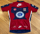 Beaver Creek Full Zip Cycling Jersey Mens Size Medium Red white blue Nike Giant