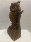 Vtg Mechanical    owl Cast Iron Coin Bank    The Book Of Knowledge Collection Repro