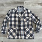 Vintage 50s Woolmaster Co 100  Wool Plaid Chore Jacket Men   s 46 Xl Hudson Bay