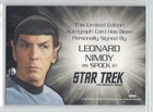 Star Trek Tos Heroes And Villains Silver Autograph Card Leonard Nimoy Not Sealed