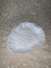 Mid-century Indiana Glass Vintage Retro White Milk Harvest Grape Shape Dish 7   