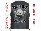 4pcs Custom Rocker Set  Embroidery Patch  Custom Embroidered  Motorcycle Patch
