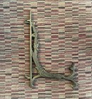 Vintage Ornate Hinged Brass Scrolled Floral Motif Display Stand 