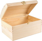 Large Wooden Storage Box Keepsake Treasure Chest Trunk 13 58 X 9 84 X 7 55 In