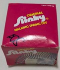 Vintage James Industries Slinky Original Walking Spring Toy With Box Metal Nos