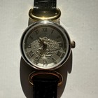 Nwt Vintage Disney Timeworks Mickey Mouse Watch - Leather Band - Silver gold