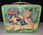 Vintage 1966 Tarzan Metal Lunch Box Aladdin Industries - With Thermos cup - Nice