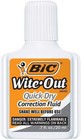 Bic Wite-out Quick Dry Correction Fluid  20ml  White  Goes On Easy With A Reduce