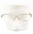 Versace Eyeglasses Glasses Mod 1220-b 1252 Polished Pale Gold 52mm No Case