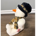 Russ Berrie Snowflake Snowman Plush Stuffed Animal Hat Scarf Holiday Decor