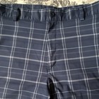 Nike Golf Dri-fit Men s Plaid Golf Shorts Blue gray 34 Flat Front