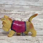 Vintage Celluloid Dog Wind Up Toy Made In Occupied Japan Nodder Wagging Tail 