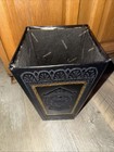 Vintage Italian Faux Leather Wastebasket Trash Can Peruzi