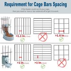 1l Rabbit Cage Automatic Feeder Food Dish Small Animal Bin Feeder With Lid Fo   